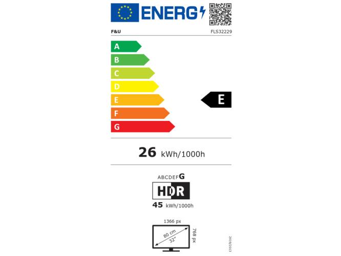 Τηλεόραση 32'' Smart F&U FLS32229